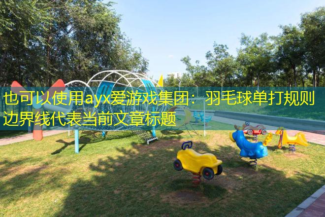 羽毛球单打规则边界线